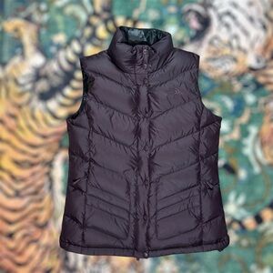 The North Face 700 Down Fill Puffer Vest Full Zip Purple Outdoor Quilted Medium